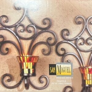 San Miguel Truffle Wall Sconces Set